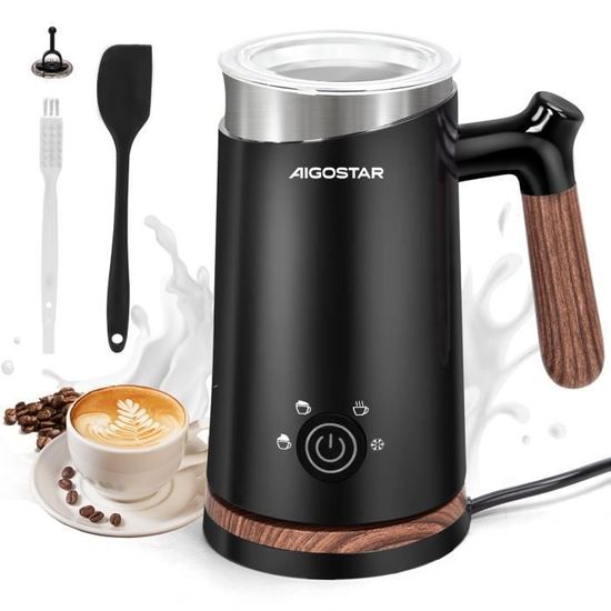 Mousseur à Lait électrique APTMAPT 500W - 4 Fonctions, 350ml, Pour Latte, Cappuccino... (créme)