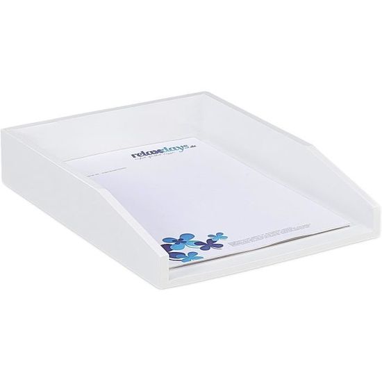herlitz - Corbeille à courrier à l'italienne,transparent, plastique herlitz - Corbeille à courrier à l'italienne,transparent, plastique