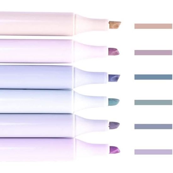 Mr. Pen Morandi Lot De 10 Surligneurs Esthétiques Et Stylos à Encre Gel Pour Ecriture Sans Bavure