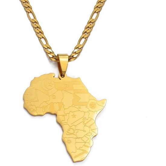 FENGJIAREN Mayotte Carte Pendentif Collier - Carte Creuse Contour Collier Bijoux Tendance Carte Style Ethnique Charme Chaîne Mince Collier Pour Femme/ Fille/Homme Unisexe,Argent,45cm