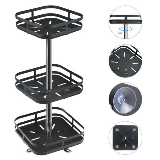 Plateau Tournant Pour Écran - Noir - Rotation 180° - Support Jusqu'à 100 Kg