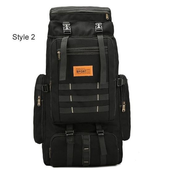 Sac à Dos Tactique 60L Pour Randonnée, Camping Et Voyage - Résistant à L'eau, 6 Poches
