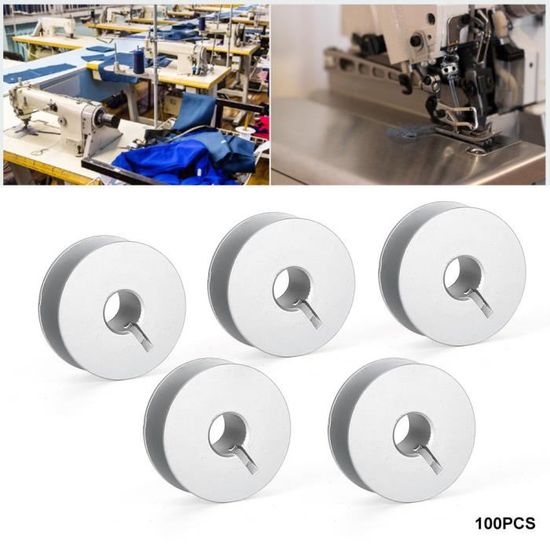 100 Pièces Bobines Métal Pour Machine à Coudre - Canettes Universelles De Remplacement
