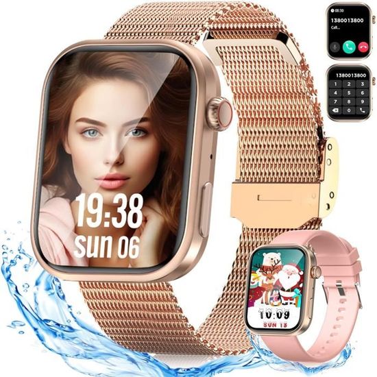 Montre Connectée Homme Femme – Étanche Bluetooth – Sport Fitness Tracker – Écran Tactile