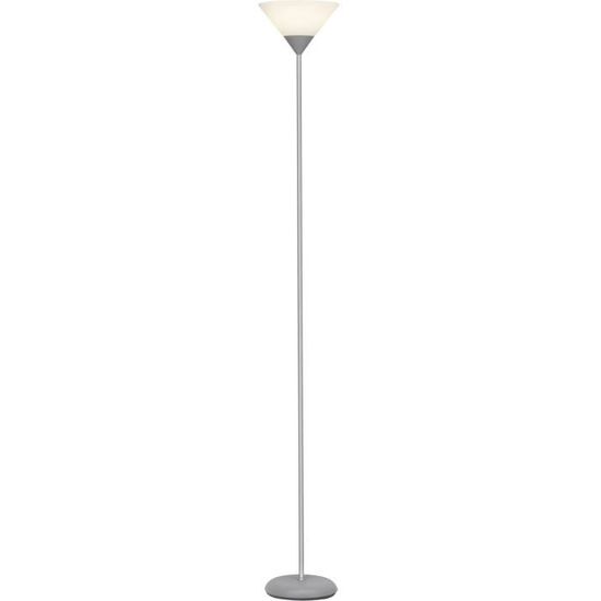 BRILLIANT Lampadaire Spari LED hauteur 180 cm E27 60W argent et blanc