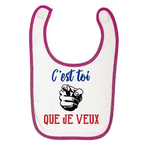 Bavoir Bebe Coton Rose Gs C Est Toi Que Je Veux Cdiscount Puericulture Eveil Bebe