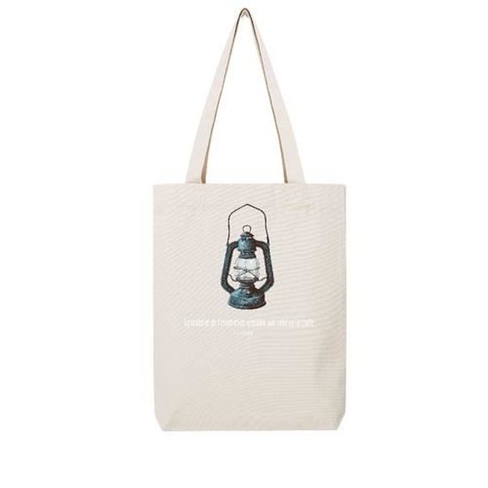 Tote Bag Tissus Beige Lmk Lanterne Experience Citation Confucius Fond Noir Cdiscount Bagagerie Maroquinerie