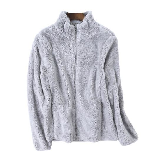 Veste Polaire Femme à Manches Longues - Chaud, Légère, Fermeture éclair, Poches - Idéale Automne/hiver, Randonnée, Sport