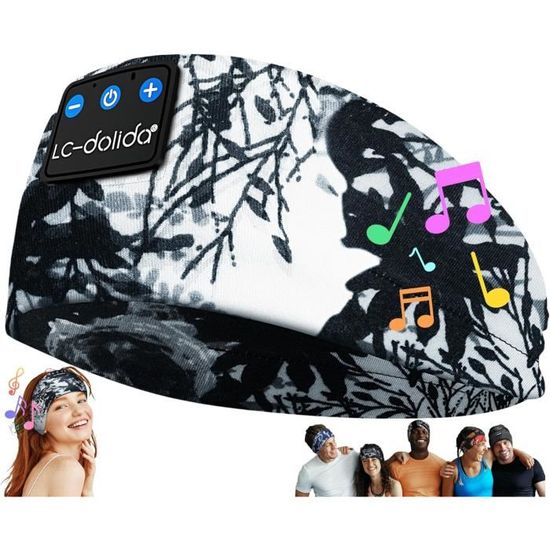 Écouteur Bandeau Bluetooth Sans Fil - Pour Dormir Et Le Sport - Noir - Neuf