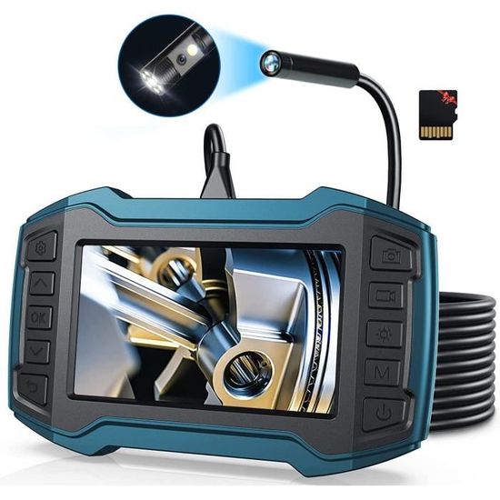 Caméra Endoscopique 4,3" 1080P - Câble 5 M étanche IP67, 8 LED Réglables, Batterie 2600 MAh, Pour Inspection Plomberie Et Mécanique