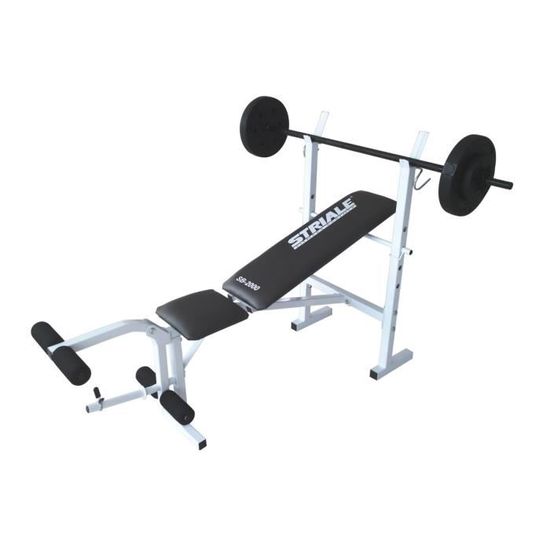 Striale Banc De Musculation Fonte Vinyle 14kg Prix Pas Cher Cdiscount