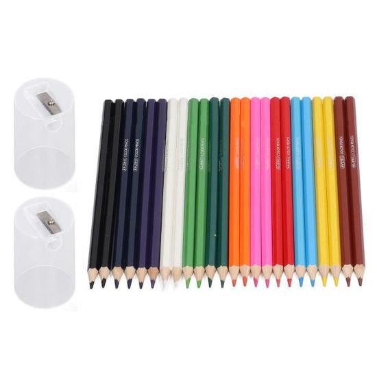 Depesche TOPModel Set 13 Crayons Couleur – 12 Teintes Vives + Taille-Crayon + École De Coloriage