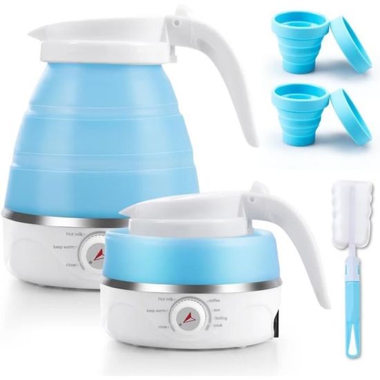Bouilloire électrique pliable en silicone Bouilloire en silicone rétractable Por