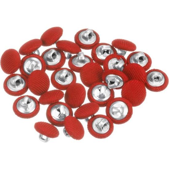 Lot De 20 Boutons Noirs à Tige Pour Scrapbooking/couture - Diamètre 11 Mm