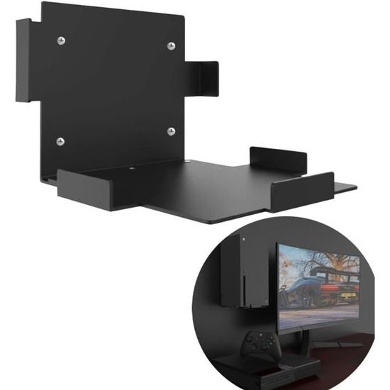 Support de montage mural de console de jeu compatible avec Xbox Series X,  support de rangement en métal Support de rack hôte