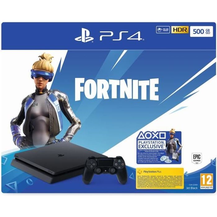 PS4 Slim 500 Go + 4 jeux + manette officielle – bon état - Consoles