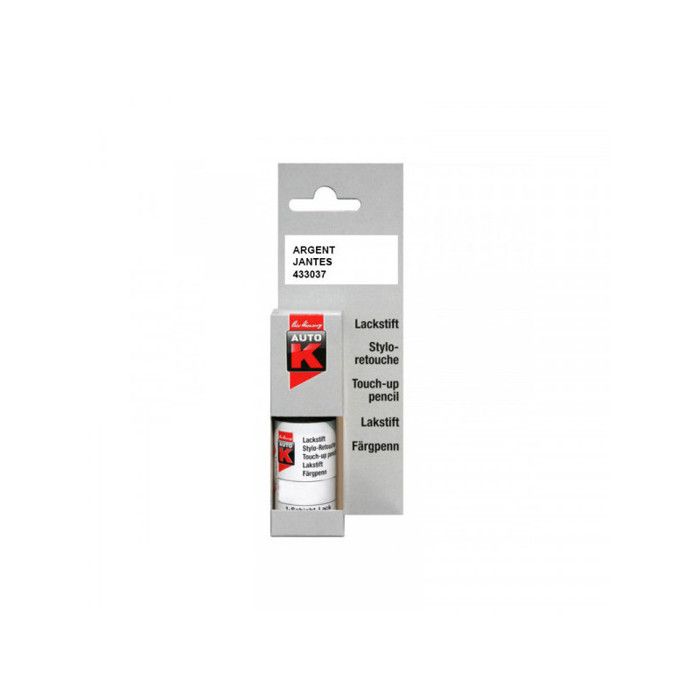 Stylo de retouche pour jantes de voiture - Multi-marques - Gris argent - Auto K