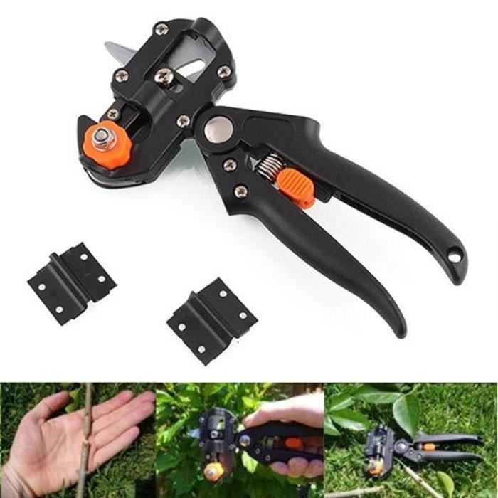 Outils de jardin sécateur hachoir Vaccination coupe arbre jardin greffage outil avec 2 lame plante cisailles ciseaux greffoir