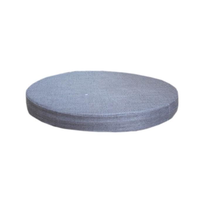 Coussinets de chaises solides en couleur solide Coussins de sièges épais et ronds à l'extérieur, Gris clair