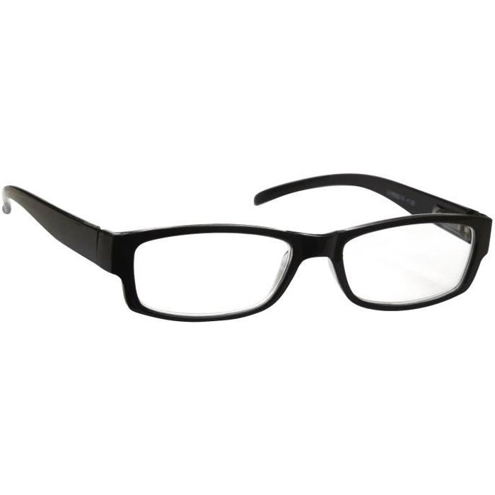 UV Reader Lunettes de Lecture Noir Dioptrie +2,50 Designer Léger et Confortable de Style Femmes Hommes UVR032 Inc étuis