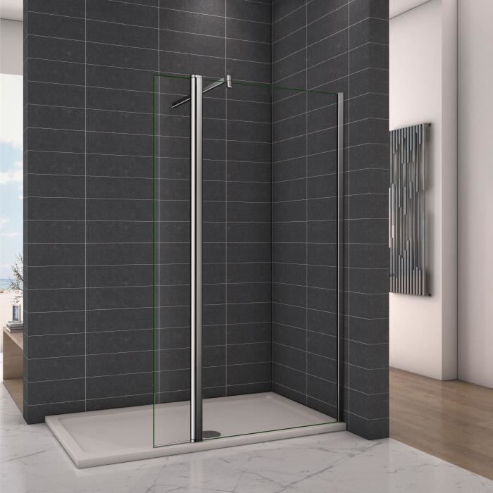 Paroi de douche avec volet pivotant 90+40x200cm modèle d' Itaroi avec une barre 70-120cm