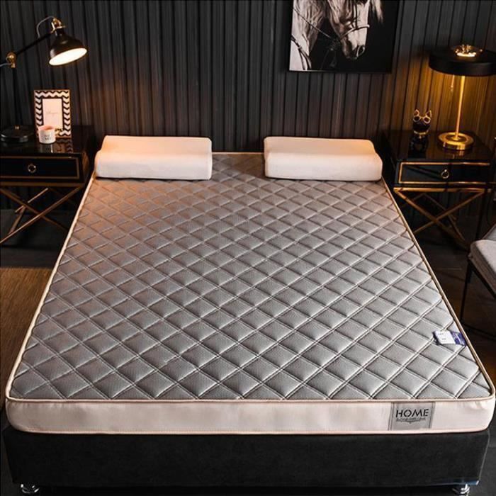 55,1 * 74,8 inch,Housse de matelas en mousse à mémoire, matelas en silicone souple, sommeil de qualité respirant-gris foncé-1
