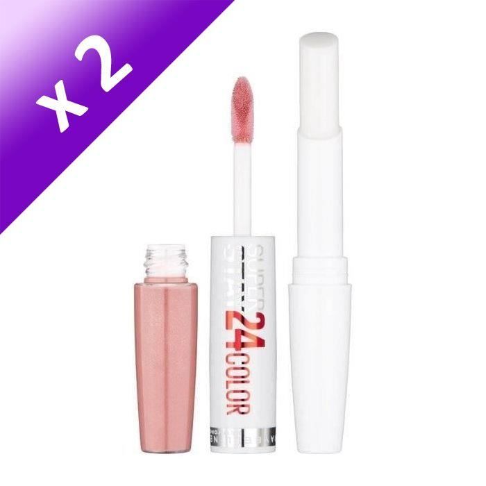 MAYBELLINE Rouge à lèvres Superstay 24 In The Nude 620 (Lot de 2)
