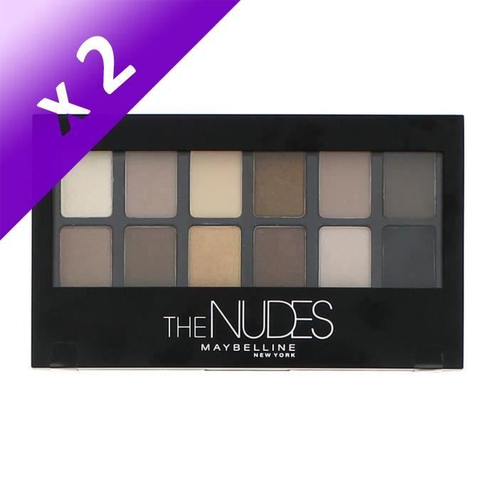 MAYBELLINE Fard A Paupieres Palette The Nudes - 01 Nu (Lot de 2)