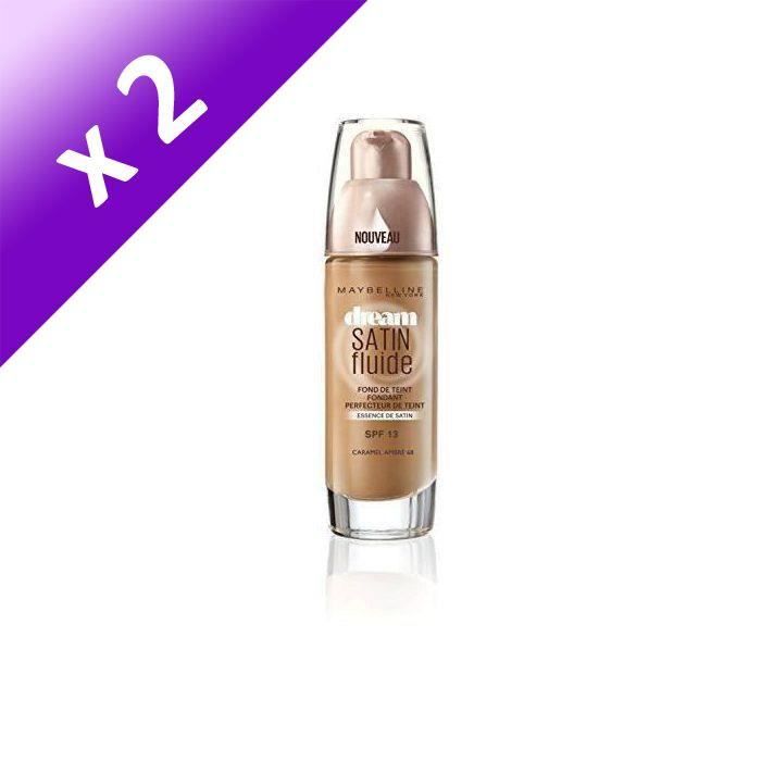 MAYBELLINE Fond de teint Dream Satin Fluide 68 Golden (Lot de 2)