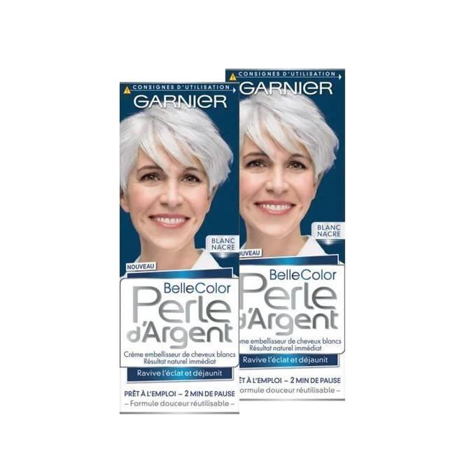 GARNIER Belle Color Perle d'Argent Coloration permanente - Blanc Nacre - 115 ml (Lot de 2)