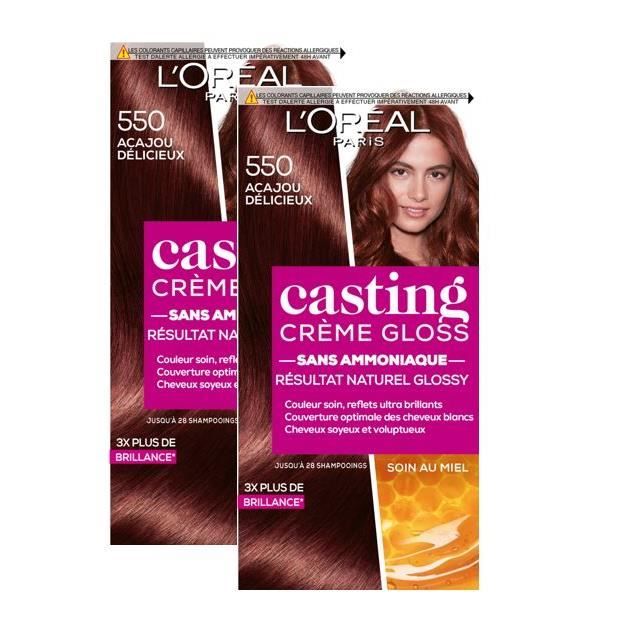 L'OREAL CASTING Crème Gloss Coloration Acajou (Lot de 2)