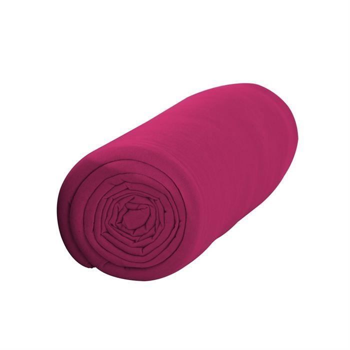 TODAY Drap housse 100% coton - 90 x190 cm - Jus de myrtille (Lot de 2)