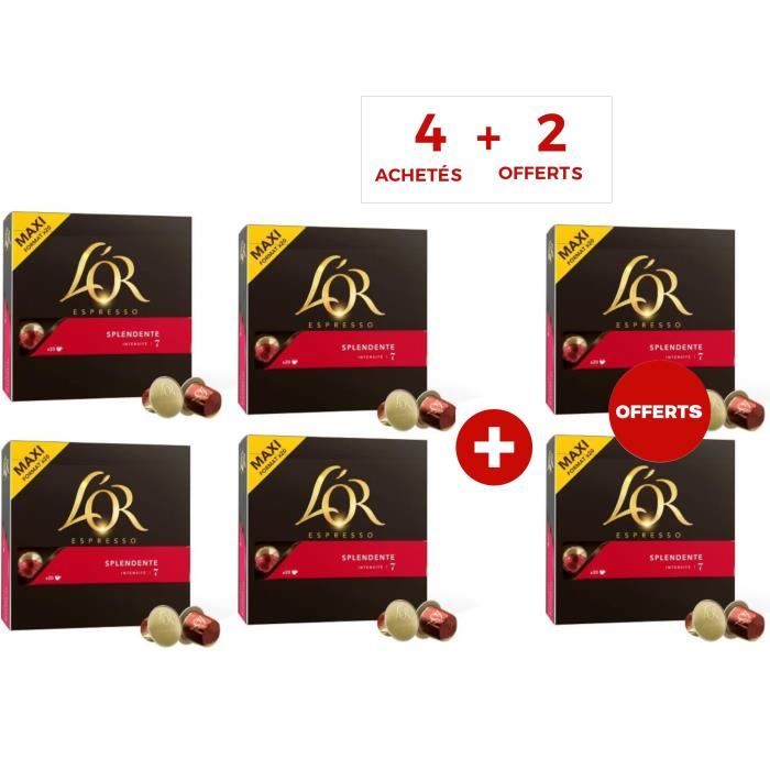 Café Capsules L'Or Espresso Lot de 80 Capsules café + 40 offertes Or Espresso Profondo, en aluminium compatibles Nespresso