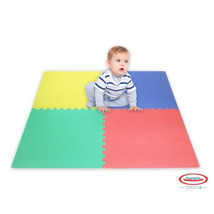 TAPIS PUZZLE MOUSSE DE 4 PIECES DE CHAMBRE POUR ENFANTS MULTICOLORS - TATAMIZ