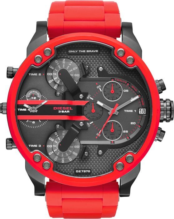 DIESEL HOMME 57MM BRACELET & BOITIER ACIER INOXYDABLE QUARTZ MONTRE DZ7370