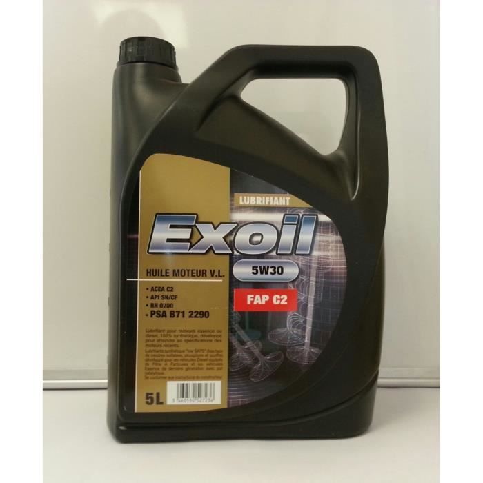 EXOIL Huile auto Spéciale FAP 5W30 C2 5L
