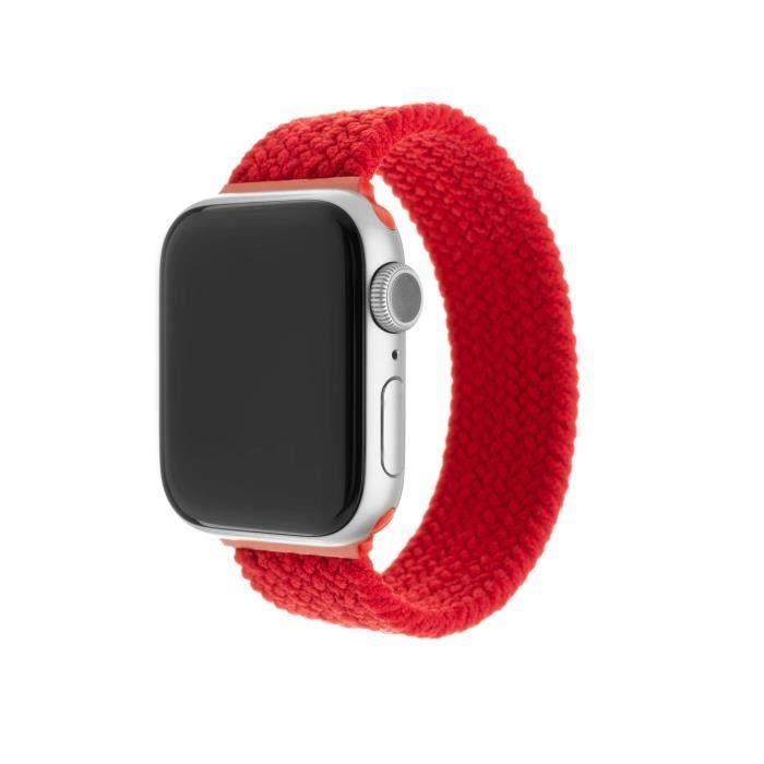 Bracelet élastique en nylon FIXED Nylon Strap pour Apple Watch 38-40-41mm, taille XL, rouge