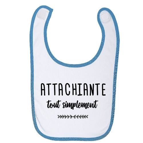 bavoir bebe bleu auto agripant attachiante tout simplement