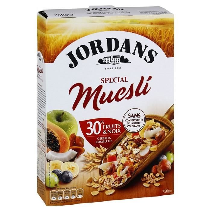 JORDANS : Muesli aux fruits et noix 750 g