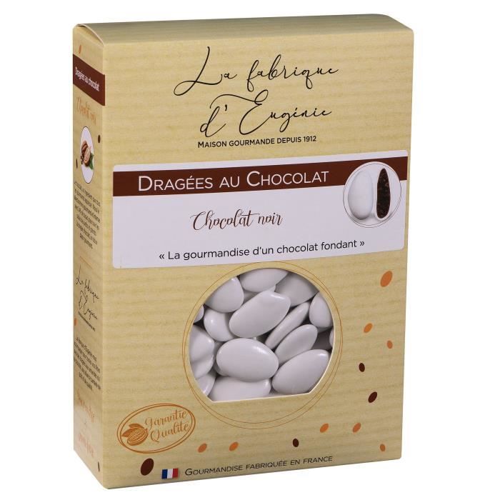 LA FABRIQUE D'EUGENIE Dragées au chocolat noir - Blanc - 1 kg