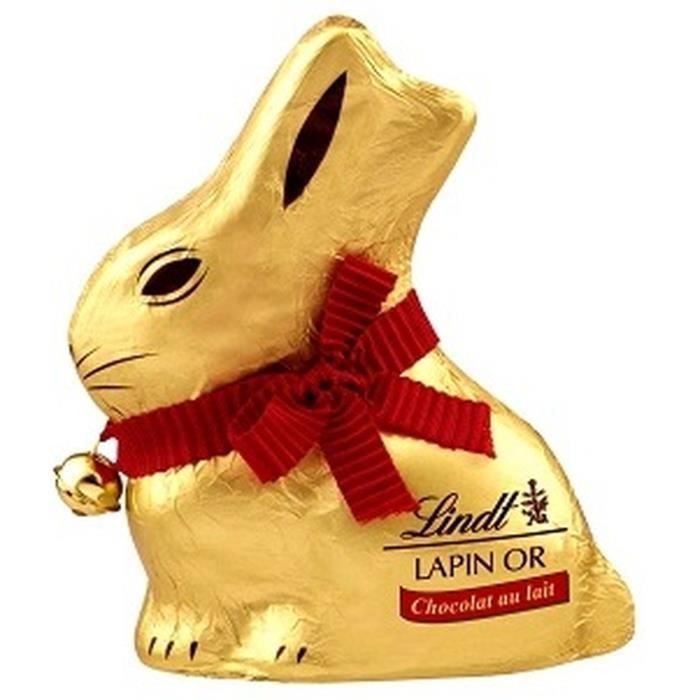 Chocolat Lindt Lapin Or Lait 200g pour Pâques