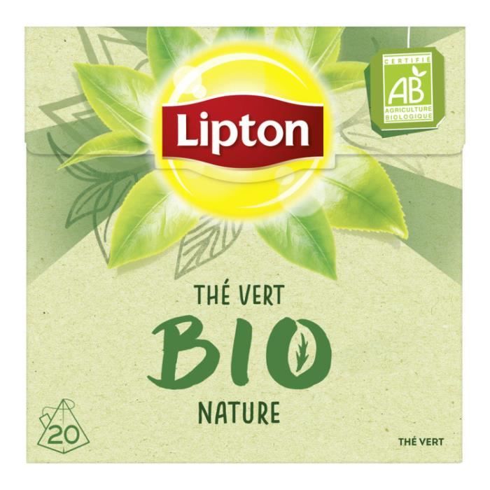 Thé vert bio nature 20 sachets Lipton