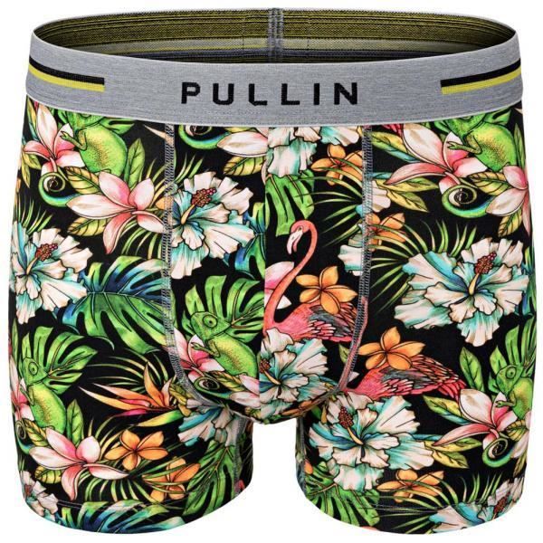 PULL IN Boxer Homme Coton Bio CAMOFLOWER Vert Noir