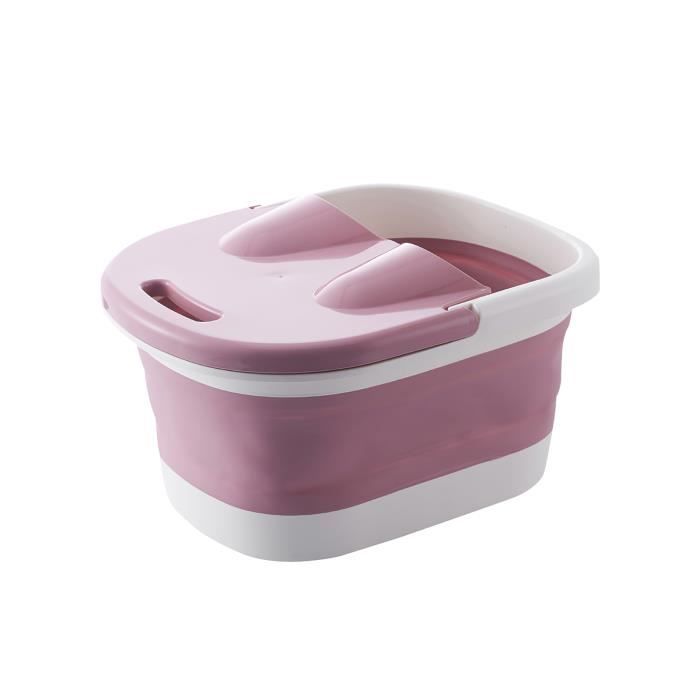 Bain à pied Pliant Pied Bath Bath Baignoire Pieds Massager Baignoire Pieds Spa SpA Seau à rouleaux de massage-bleu