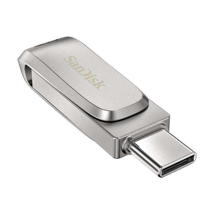 SanDisk SDDDC4 64 Go OTG USB3.1 Type-C Métal U Disque Type-C-Type-A Rotatif Double Port USB Flash Drive jusqu'à 150 Mo-s Vitesse d