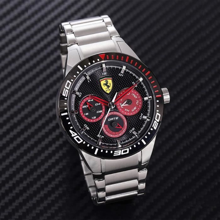 Scuderia Ferrari Hommes Multi-cadrans Quartz Montres bracelet avec bracelet en Acier Inoxydable - 830589 4801