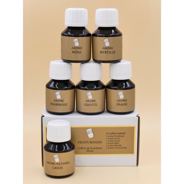 Coffret 6 arômes alimentaires 58ml FRUITS ROUGES