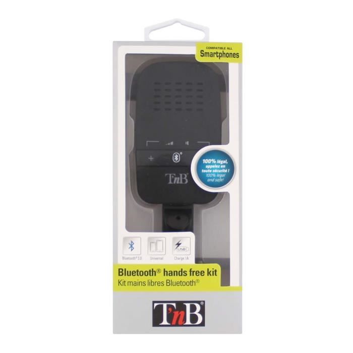 Grâce à ce kit mains libres Bluetooth, gérez vos appels dans votre véhicule en toute sécurité et en toute légalité. Son interfac...