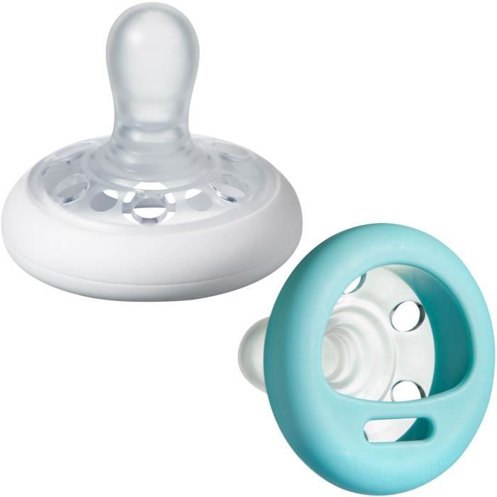 TOMMEE TIPPEE Sucette Closer to Nature Forme Naturelle, x2 6-18 Mois