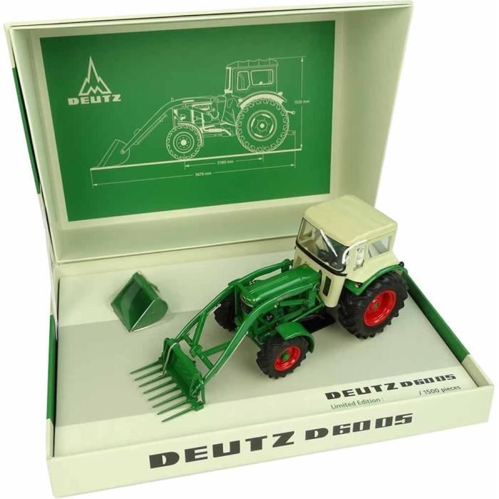 Coffret DEUTZ D-6005 4RM avec chargeur et cabine, Edition limitée à 1.000 exemplaires